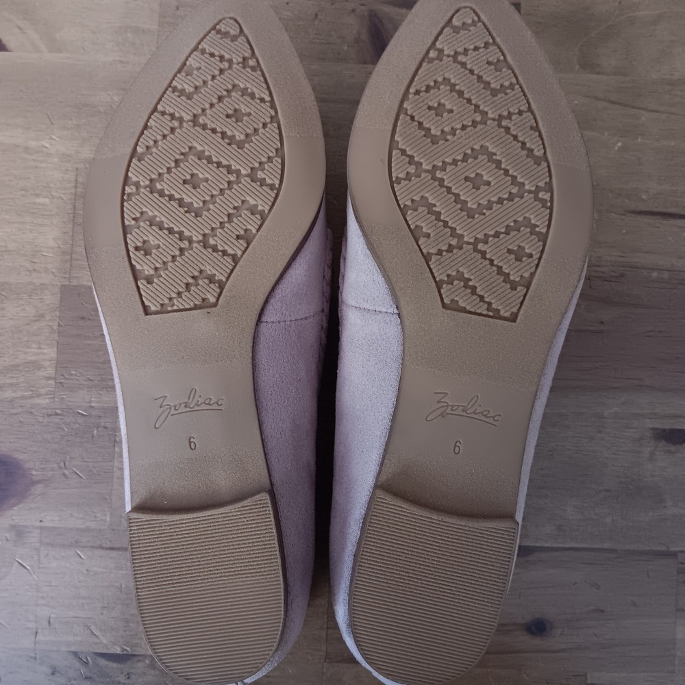 Zodiac Hill Loafer Women Size 6 Nougat Blush Pink Braided Trim Slip On Flat - Picture 8 of 8